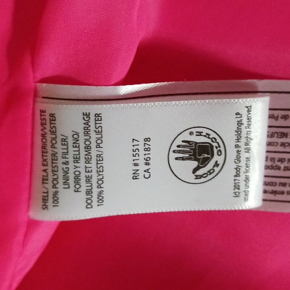 BODY GLOVE GIRL'S HOODED PUFFER JACKET PINK/GREY SIZE 7 - Picture 10 of 10